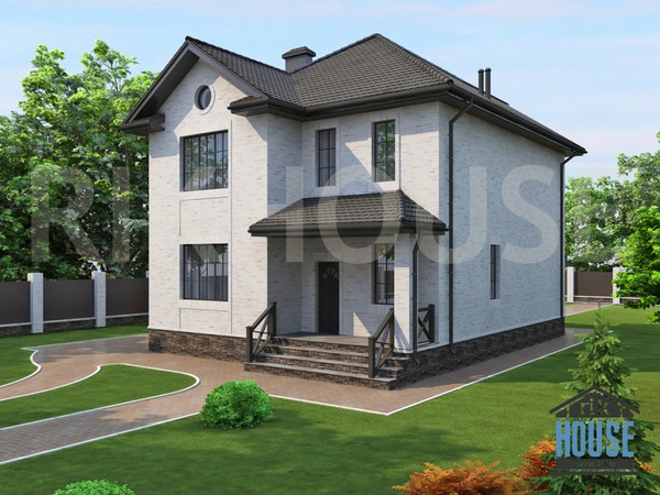 артикул КД-603 Двухэтажный дом с террасой (площадь 155 м²)